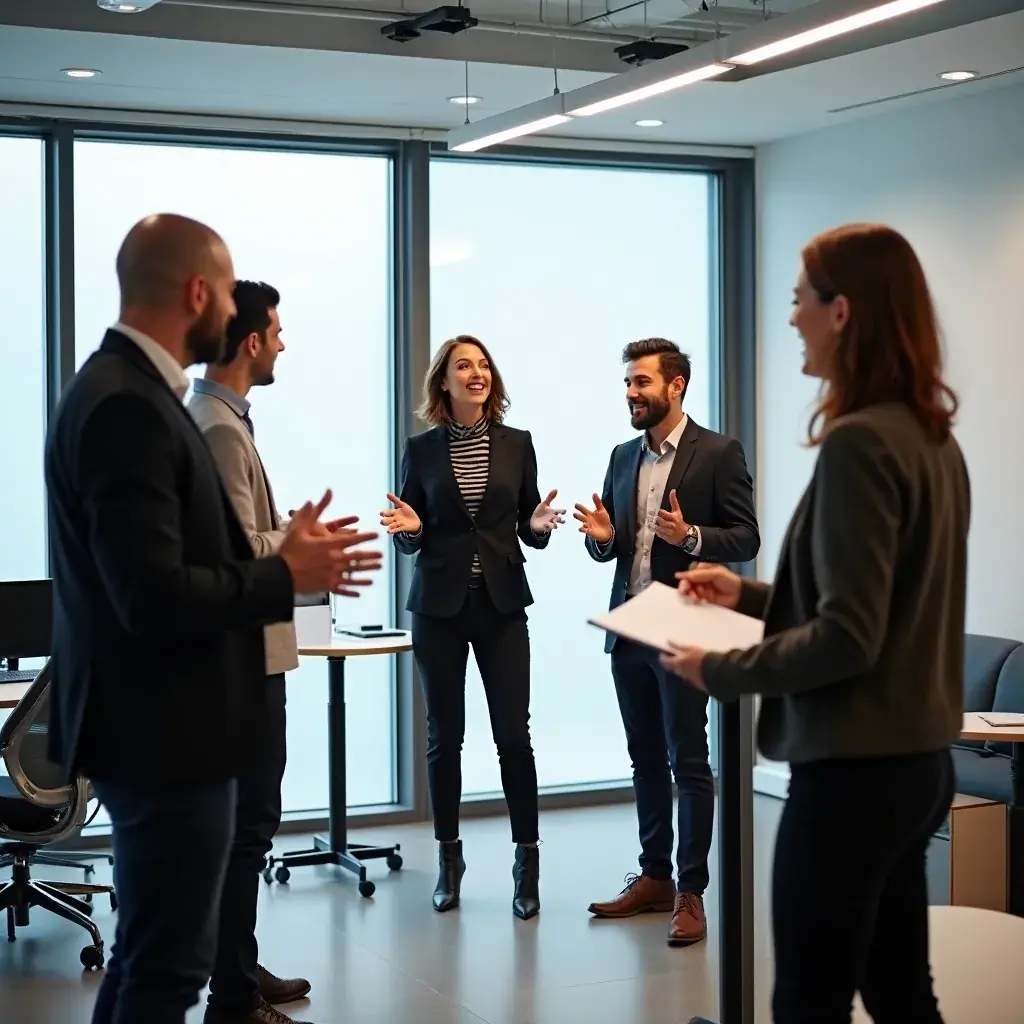 Creative team brainstorming